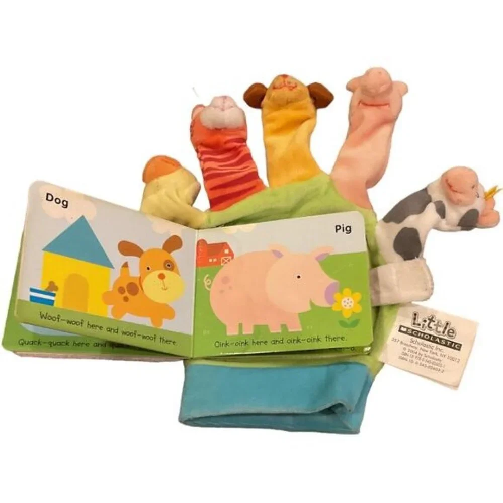 Old MacDonald Had A Farm Interactive Plush Hand Puppet Book By Little Scholastic